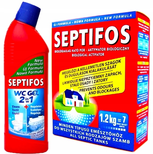 SEPTIFOS 1,2 kg + WC gél 2v1 750 ml pre SHAMBA