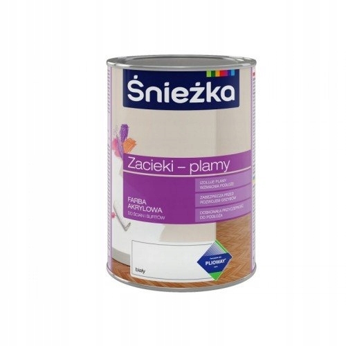 Farba na - SNIEZKA FARBA AKRYLICKÉ ŠKVRNY - ŠKVRNY BIELE 1L