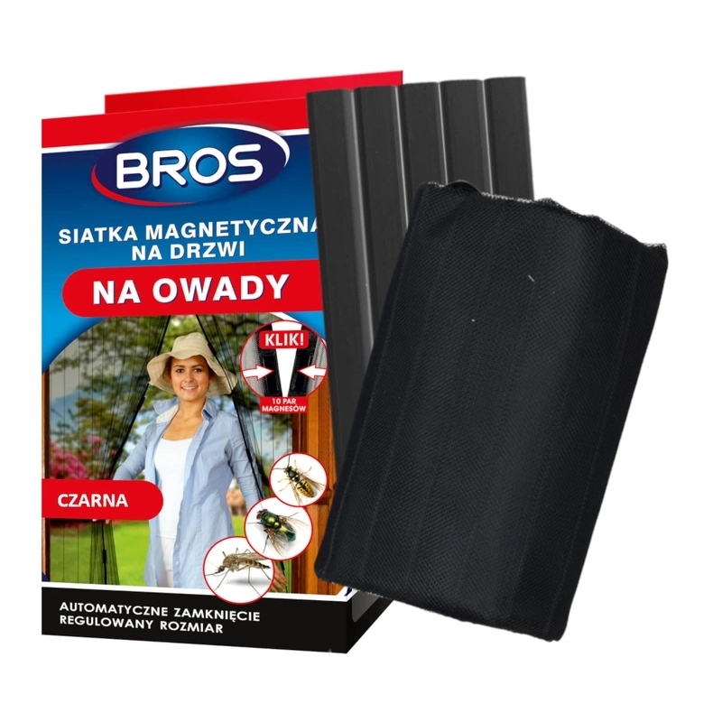 Magnetická sieťka na dvere 100x220 čierna Bros