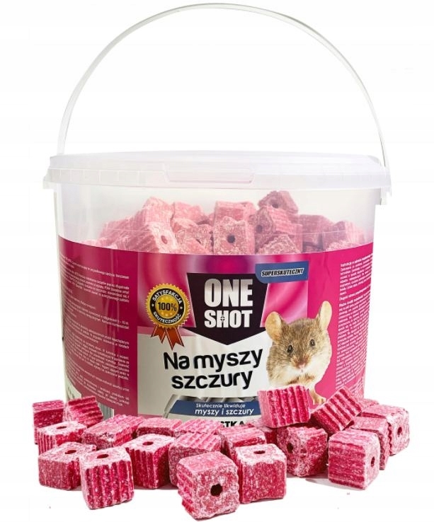 Silný jed pre myši, potkany, kocka 5 kg jedu