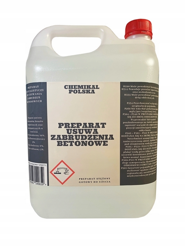 Farba, lak - Efektívne odstraňovanie betónu, cementu. 5L príprava.
