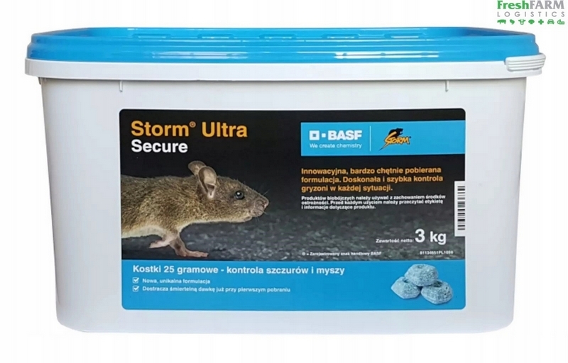 Silný jed Storm Ultra jed na potkany a myši BASF kocky 3kg
