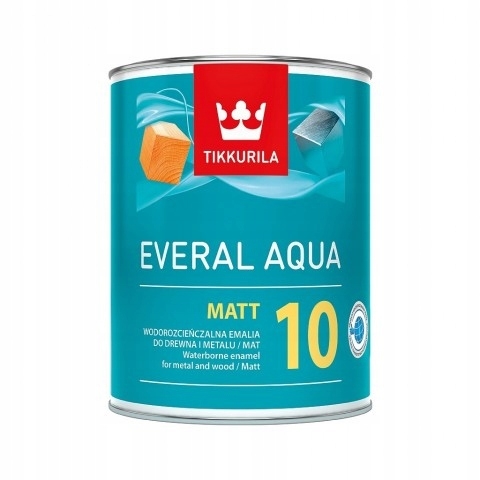 Farba na - TIKKURILA EVERAL AQUA 10 MATOVÝ SMALT 0,9L BIELY