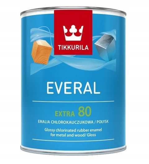Farba na - TIKKURILA Everal 80 Chlórovaná guma 2,7 L Ral 9010