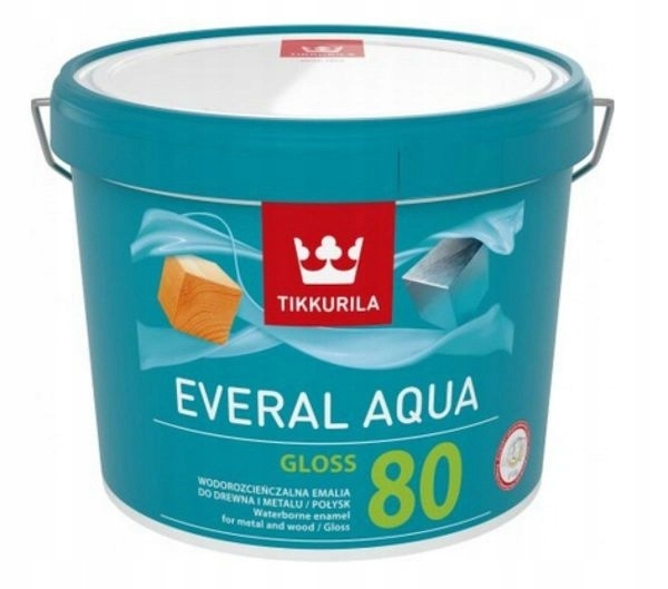 Farba - TIKKURILA Everal Aqua Gloss [80] 9 l lesk