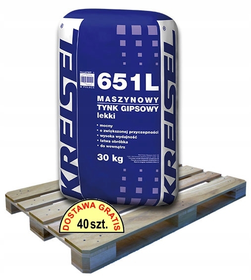 GYPSUM PLASTER strojové svetlo 651L, 40 ks - KREISEL