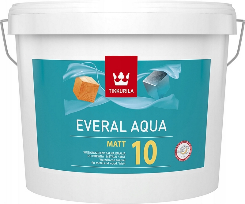 Farba - Tikkurila Everal Aqua Matt 10 9L biela