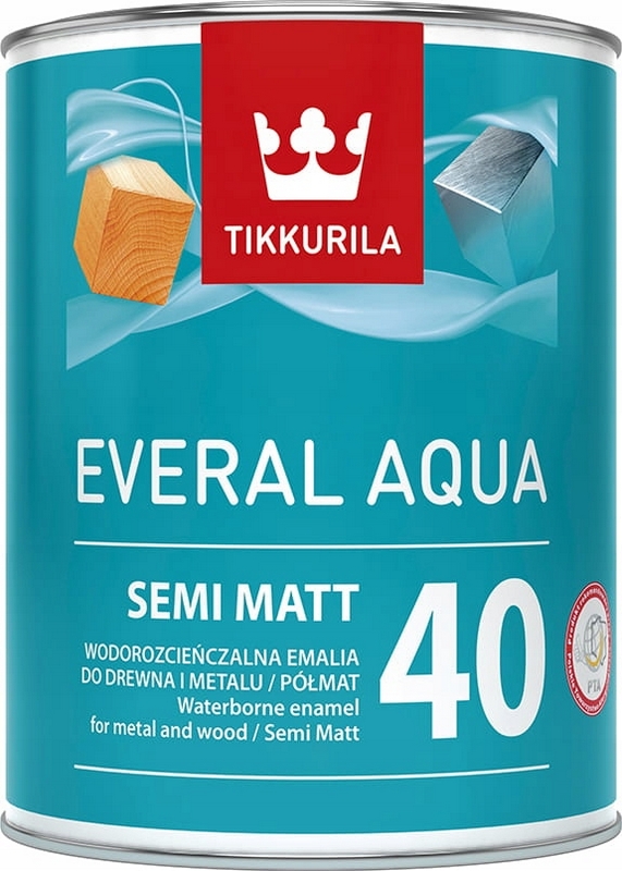 Farba na - Tikkurila Everal Aqua Semi Matt 40 Base A 0,9 l