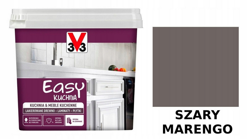 Farba na - V33 ĽAHKÁ RENOVÁCIA FARBA KUCHYNI šedá 0,75L