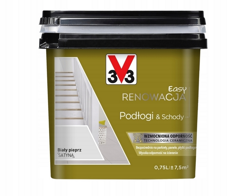Farba na - V33 Ľahká renovácia podlahy White Pepper 0,75L