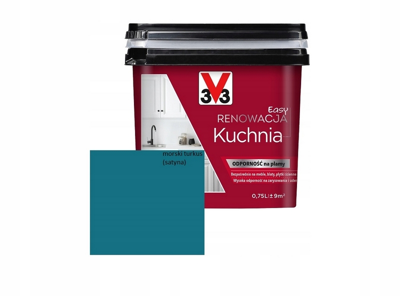 Farba na - V33 Ľahká obnova dlaždíc KUCHYNĚ 0,75 Morský turek