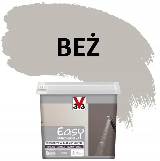 Farba na - V33 VODEODOLNÁ FARBA EASY HYDRO-BARIÉRA béžová 0,75L