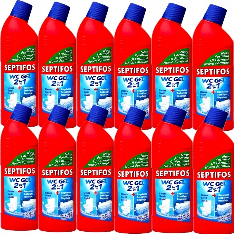 Sada 12 x WC biogél SEPTIFOS VIGOR 750ml 2v1