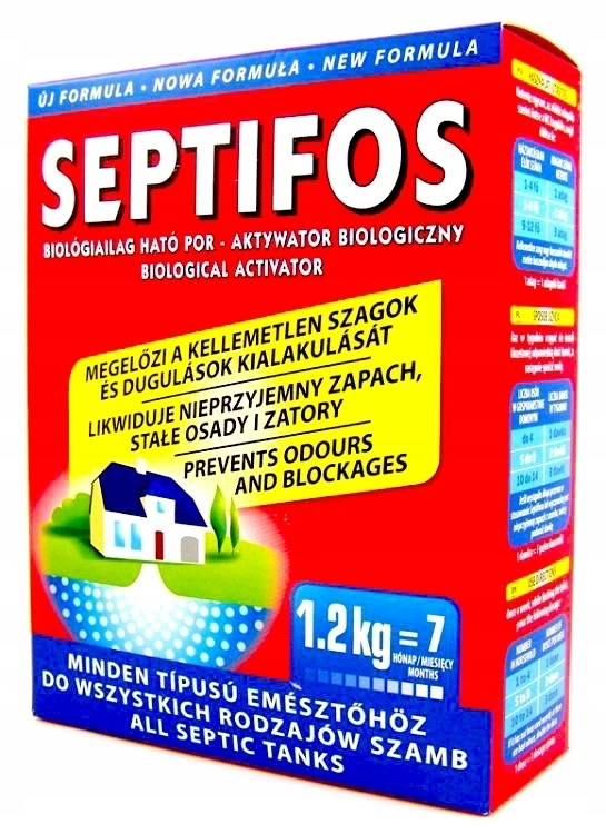 SEPTIFOS 1 – Zabraňuje upchatiu septik a kanalizačné potrubia