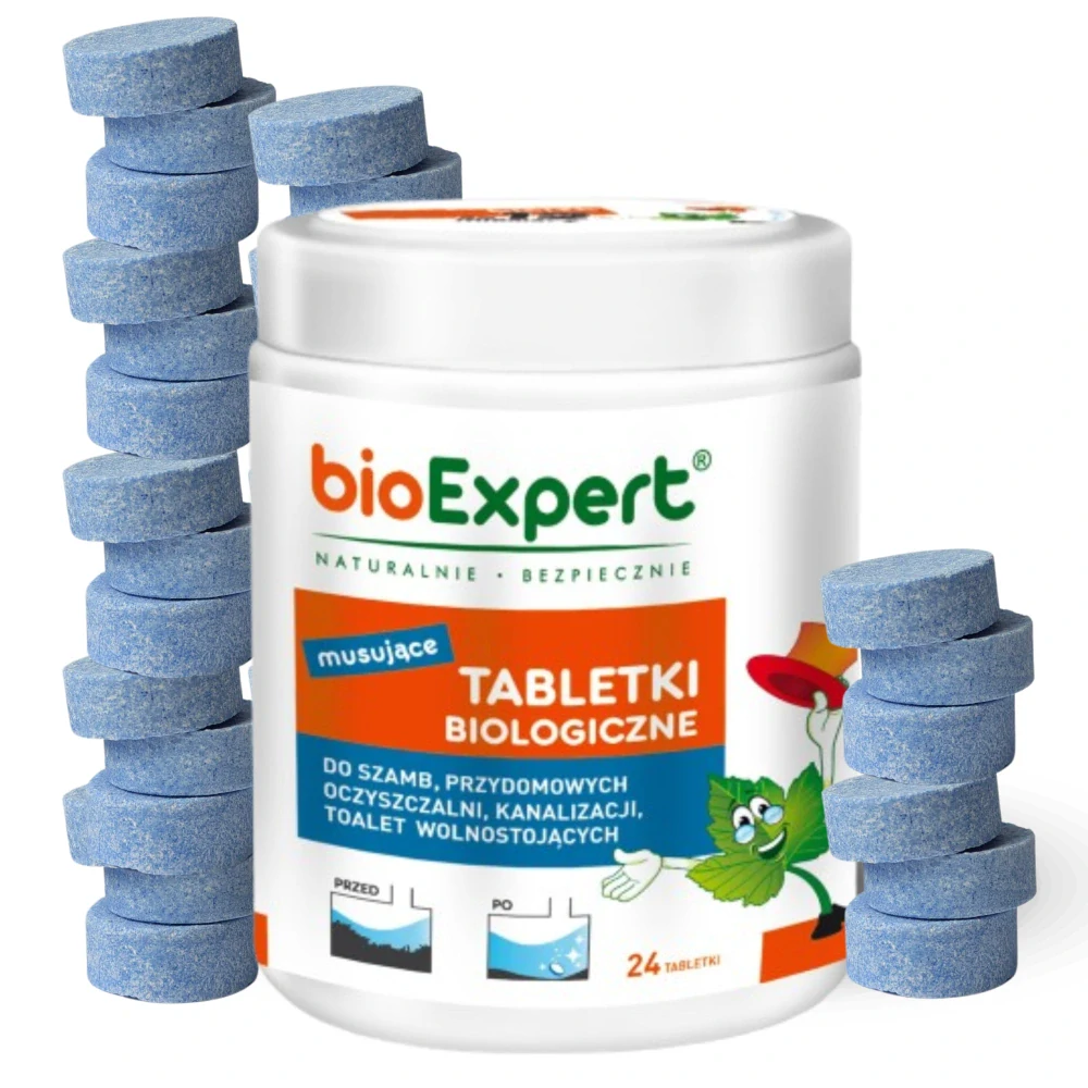 bioExpert Professional šumivé tablety do žúmp a ČOV, 24 ks