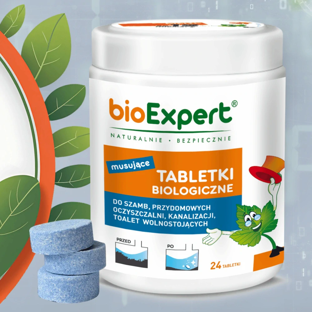 bioExpert Professional šumivé tablety do žúmp a ČOV, 24 ks