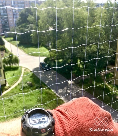 Priehľadná ochranná sieť pre mačku na balkón 4 × 3 m, oko 30 mm